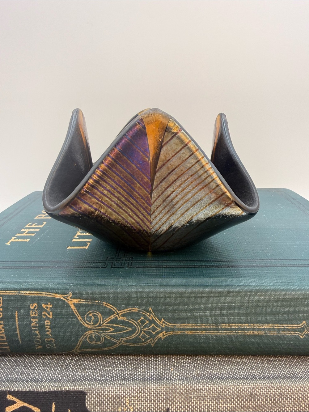 Vintage Unique Hand Blown Hankerchief Vase, Original, Unique